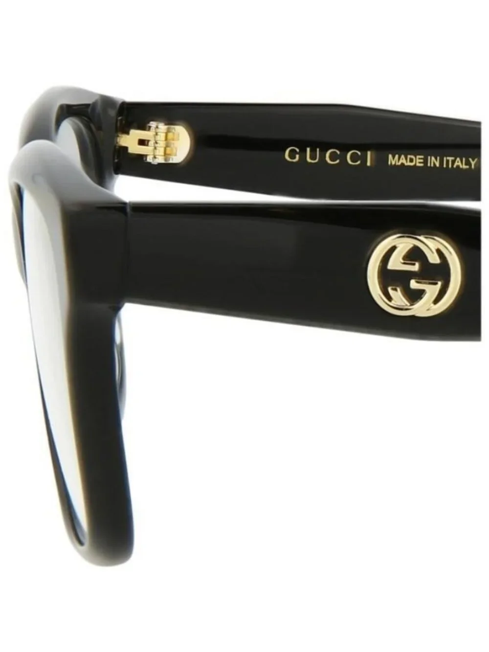 New Gucci Womens Square/Rectangle Black Black Transparent Fashion Designer Eyegl